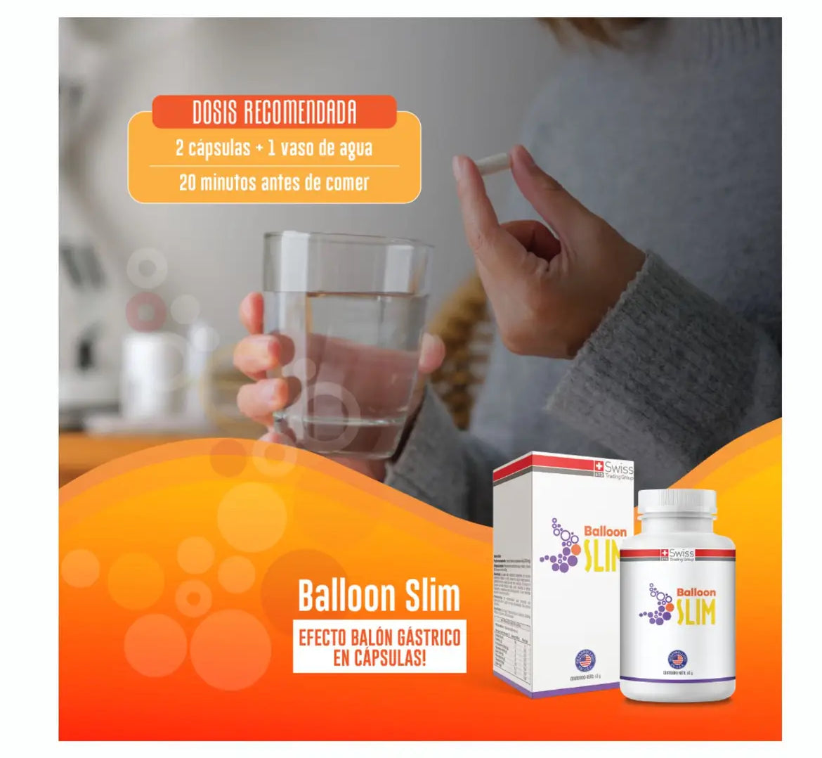 Balloon Slim Original Suplemento para adelgazar. Efecto Balón Gástrico