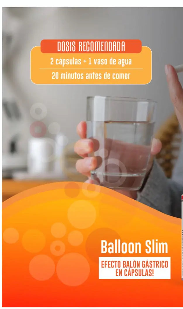 Balloon Slim (Efecto Balon Gastrico)60 capsulas 1 mes.