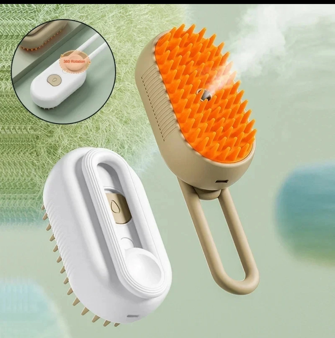 Cepillo de Vapor Con Mango 3 En 1 Recargable