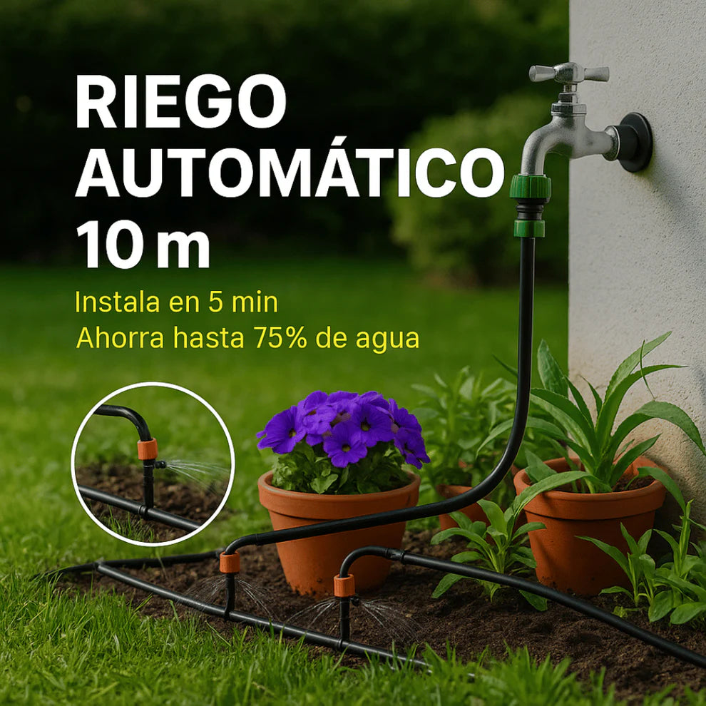 Kit Riego Automático por Goteo 10 Metros