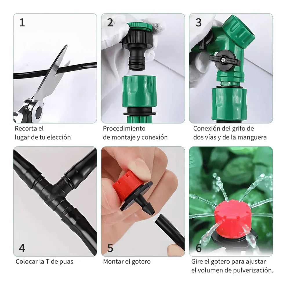 Kit Riego Automático por Goteo 10 Metros